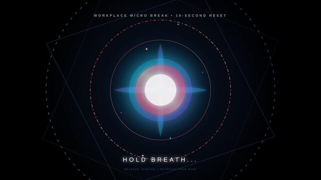 Guided Breathing Exercise Animation for Workplace Stress Relief and Mindfulness Training Sessions