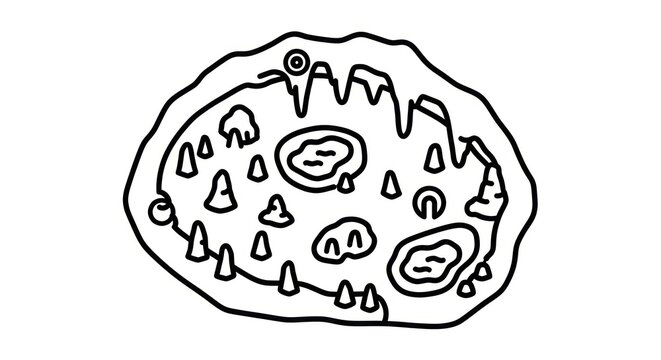 Simple cell biology illustration.