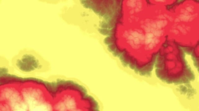 Abstract red cloud explosion organic motion background with glowing yellow light energy dynamic fluid wave patterns for modern creative visual projects