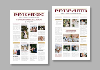 Elegant Event and Wedding Magazine Newsletter Template