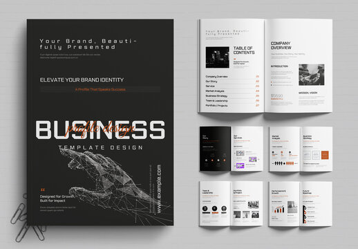 Modern Business Profile Corporate Brochure Template