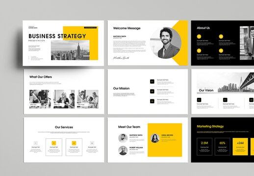 Modern Business Strategy Presentation Template