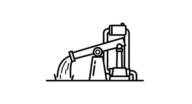Industrial oil pump in operation.