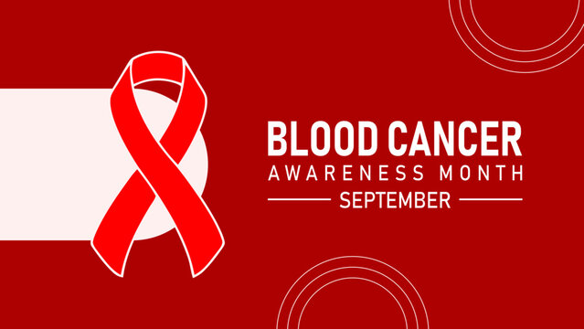 Blood Cancer Awareness Month September with Ribbon