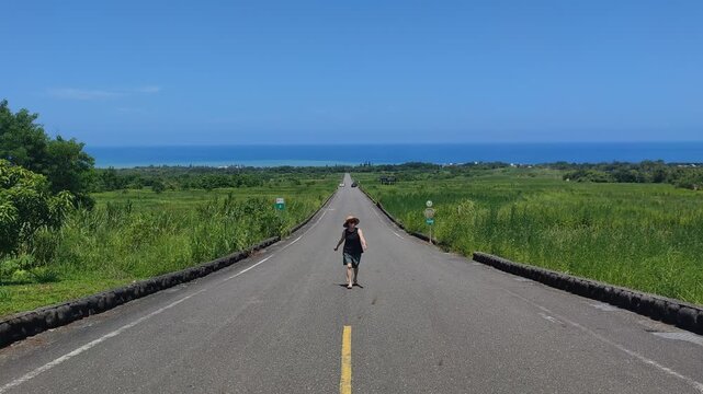 Jingang Avenue, Changbin Township, Taitung County, Taiwan-Aug 8, 2026:The Jingang Avenue, Changbin Township, Taitung County, Taiwan