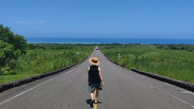 Jingang Avenue, Changbin Township, Taitung County, Taiwan-Aug 8, 2026:The Jingang Avenue, Changbin Township, Taitung County, Taiwan