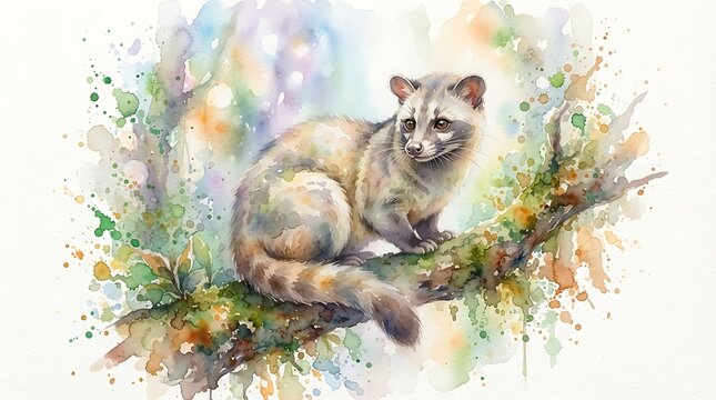 civet on tree