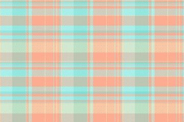 Argyle textile background vector, jersey plaid tartan fabric. Royalty pattern seamless check texture in teal and orange colors.