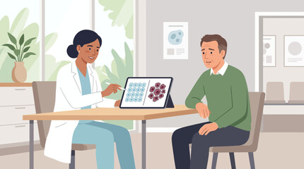 Fototapeta premium Doctor Explains Medical Results to Concerned Patient