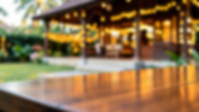Tack sharp rich teak platform fills th