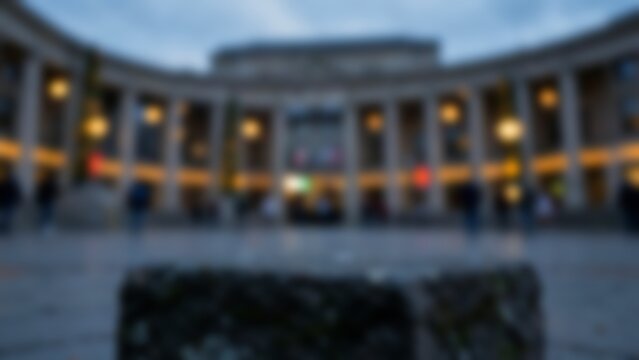 Low angle shot 85mm compressed telephoto