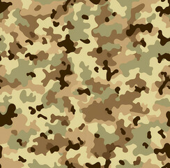 Naklejka premium Multicam Camouflage Seamless Pattern Tactical Vector Background