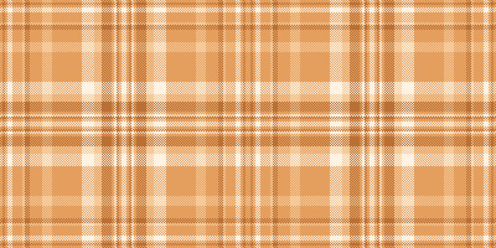 Hounds texture vector check, single seamless textile plaid. Season tartan fabric pattern background in orange and old lace colors.