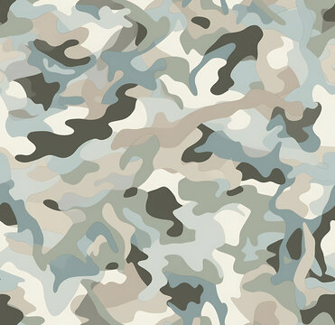 Seamless Cool Grey Tactical Camouflage Pattern Vector
