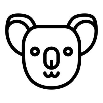 Koala head line icon