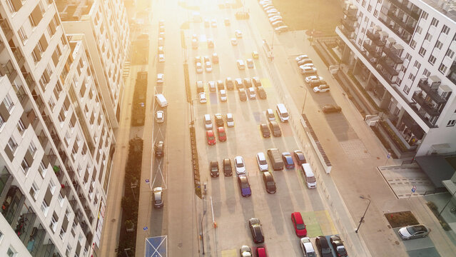 Vehicles in structured residential parking zone