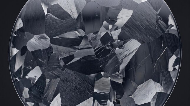 Crisp Macro Texture of Polished Polycrystalline Germanium Semiconductor Wafer with Grain Boundaries