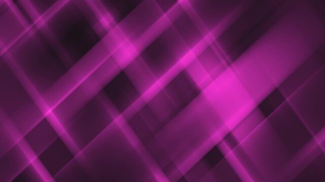 Abstract background with intersecting magenta pink glowing lines moving across dark space