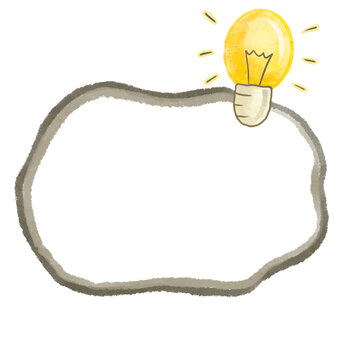 Hand drawn light bulb sketch with glowing idea concept on blank paper for innovation and creativity