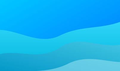 Fototapeta premium Abstract Blue Wavy Layer Background Vector Graphic for Website Presentation Banner