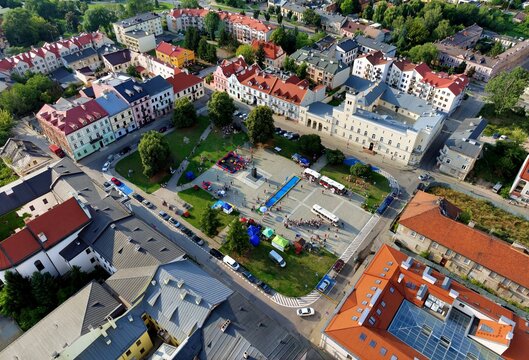 Market Square and City Hall in Radom, Poland