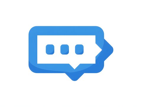 Speech bubble icon featuring three chat message indicators