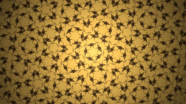 Penrose tiling infinite zoom, seamless loop of golden aperiodic mosaic with fivefold symmetry