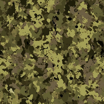 Seamless Flecktarn Speckled Green Camouflage Texture Vector