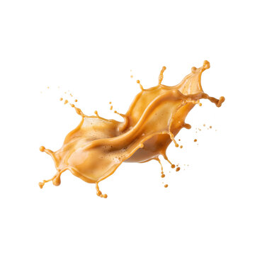 Dynamic Caramel Coffee Splash Pumpkin Spice Drink Liquid PNG