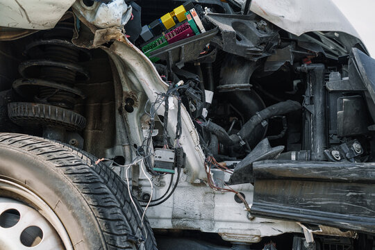 A car after an accident &ndash; ​​total loss. Insurance claim.