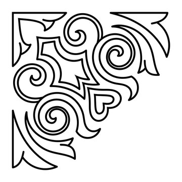 Corner detail with European-style decorative patterns.