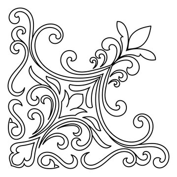 Rococo-style decorative photo frame; corner mounts for cards.