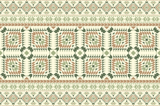 Geometric ethnic pattern. Abstract ethnic geometric pattern design for fabric, carpet, tile, rug, clothing, embroidery, needlepoint, wallpaper and background. Vector ethnic seamless motif design.  
  