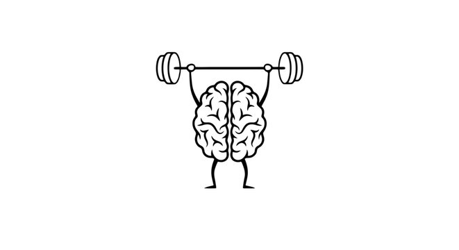 Brain Strength Fitness Exercise Line Icon
