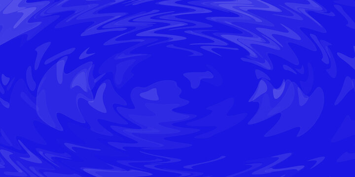 Wavy blue ripples and swirls emanate from the center of a vibrant deep blue surface