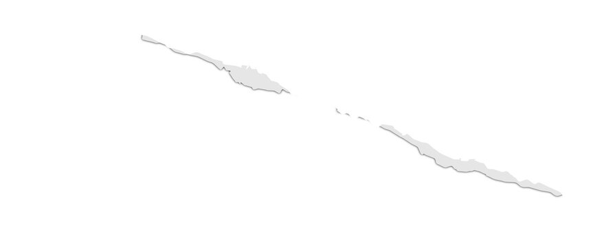 Simple gray map silhouette of the solomon islands archipelago country