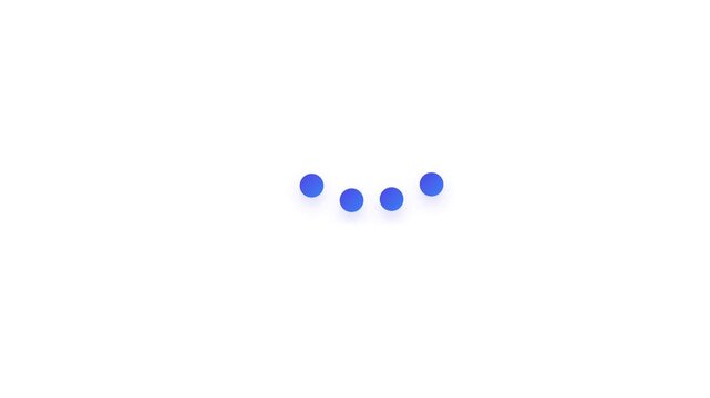 Bouncing dots typing indicator chat interface loading animation for mobile messaging app and website communication design template