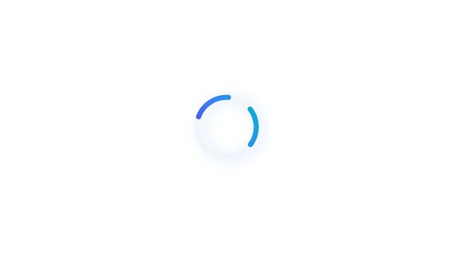 Circular loading spinner animation double line rotating preloader for software interface and digital web design video template