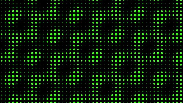 Procedural motion of Abstract seamless Green Halftone Dot Pattern Background