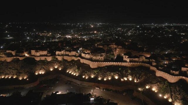 Aerial View of Jaisalmer Fort, Rajasthan, India.