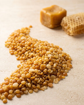 Natural Beeswax Pellets for Production.