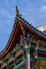 Fototapeta premium Traditional ancient Chinese gate building in Dali ancient town, Yunnan province, China