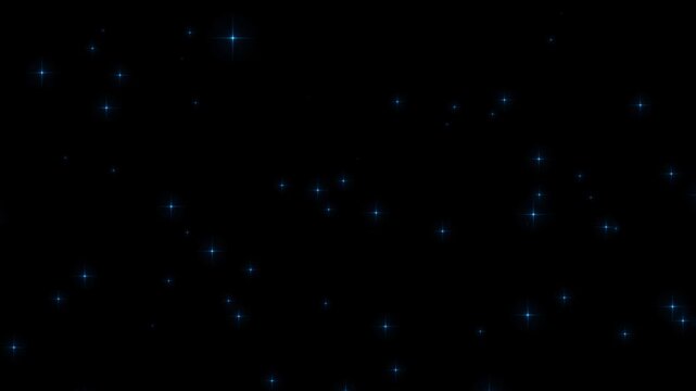 青色のキラキラした光が上昇するエフェクト動画