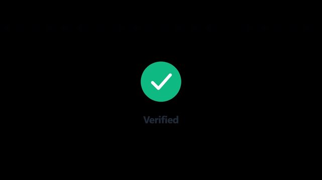 Verified Check Mark Icon in Green Circle on Transparant Background