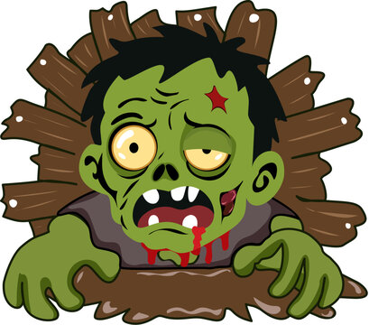 cartoon zombie monster by affinity designer