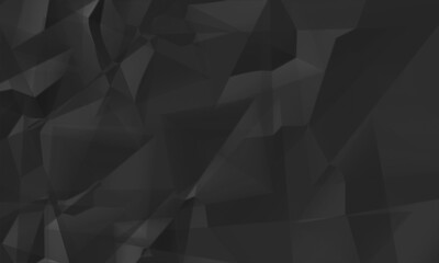 Fototapeta premium Abstract Dark Grey 3D Low Poly Polygon Background Vector Illustration Crumpled Geometric Texture