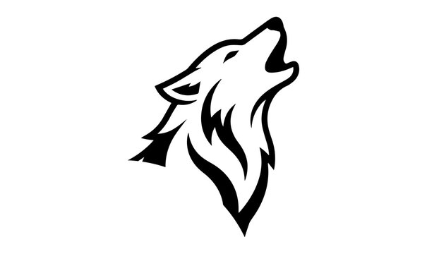 Howling Wolf Tribal Emblem Black Illustration on PNG Background, howling wolf, wolf, wolf emblem, wolf logo, wolf silhouette, wolf head, wolf mascot, tribal wolf, 