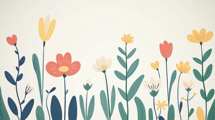 Obraz premium Creative vector design featuring animated flower blooming elements.