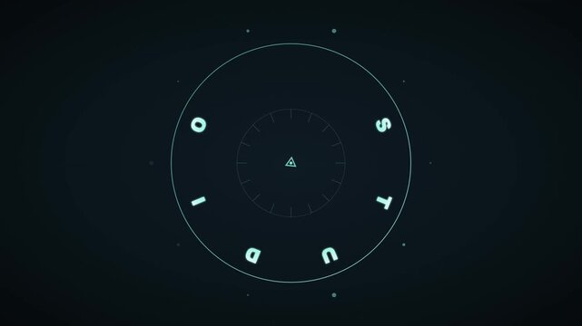 Studio Logo Reveal Futuristic Circular Compass Intro Animation