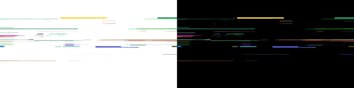 Digital glitch texture with colorful horizontal lines and data corruption effect